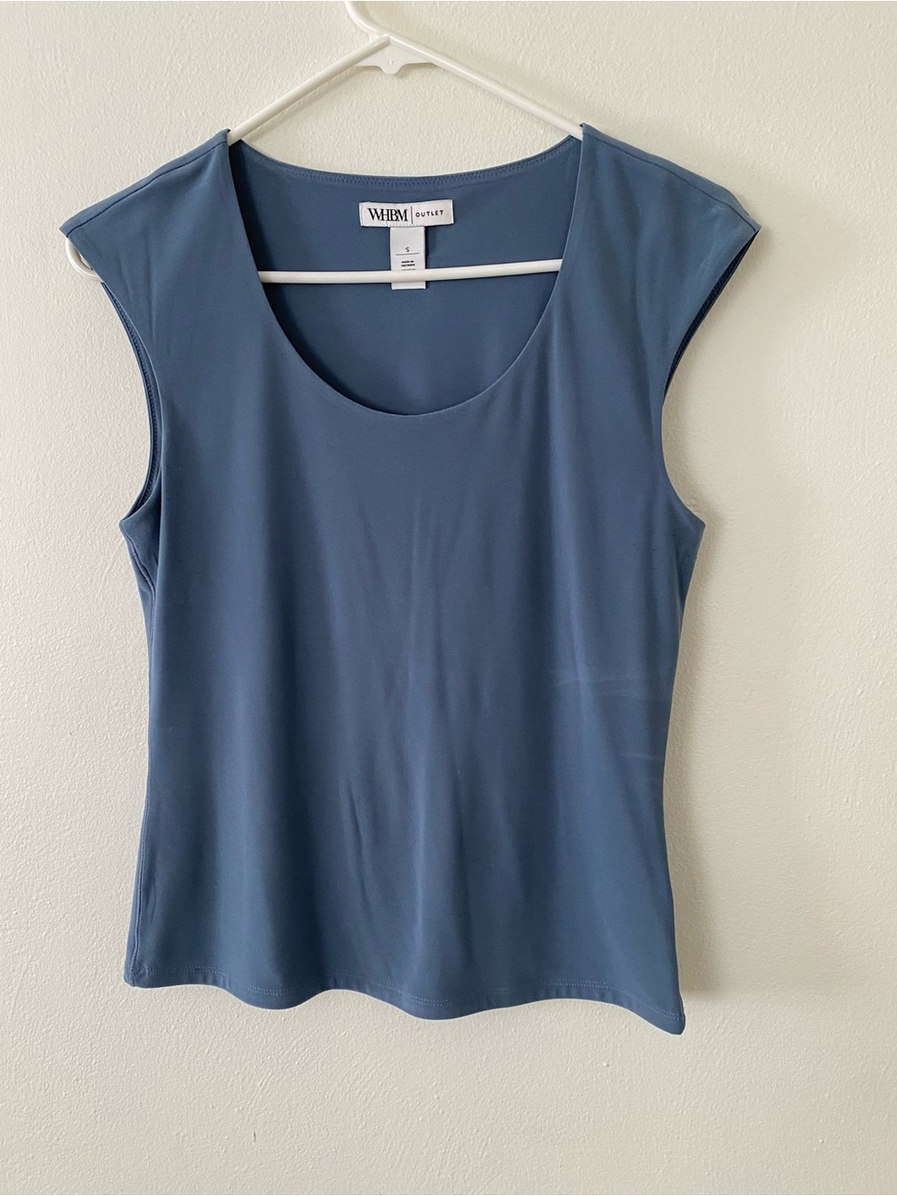 White House Black Market Slate Blue Scoop Neck Tank